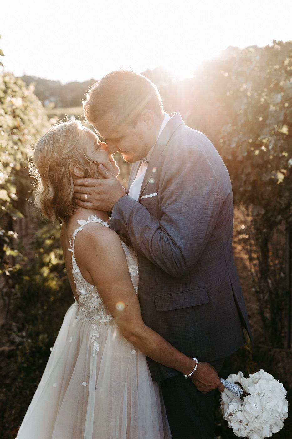 Hochzeitsfotograf Pfalz - natürliches Brautpaarshooting - Sunset - Hochzeitsfotograf 2025 - Andreas Heu | Weddings