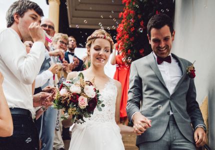 Hochzeitsfotograf Deidesheim - standesamtlich Heiraten im historischen Rathaus - Brautpaarshooting in der Altstadt - Gratulationen - Andreas Heu