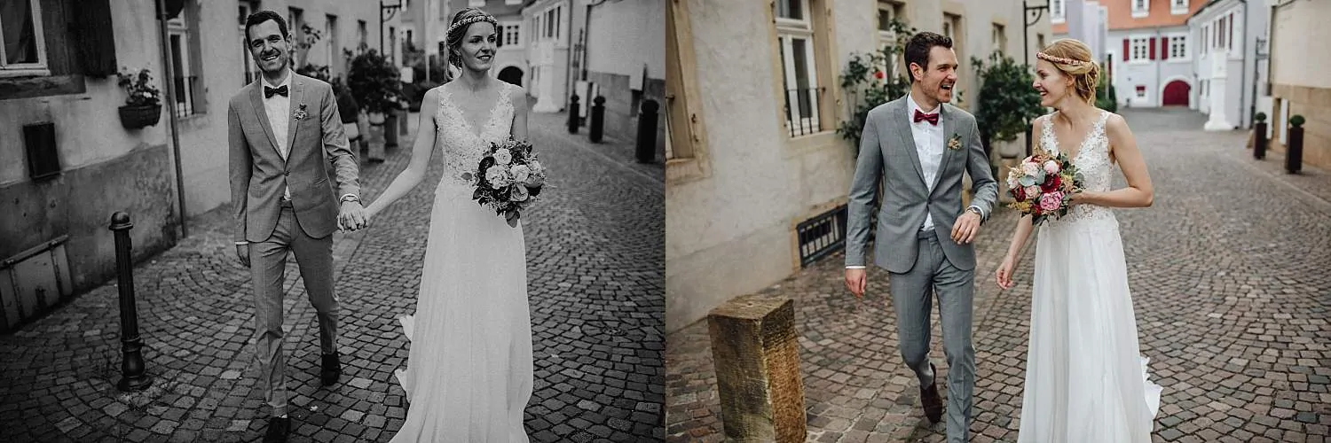 Hochzeitsfotograf im Saarland und der Pfalz - Hochzeit mit Brautpaarshooting in Deidesheim