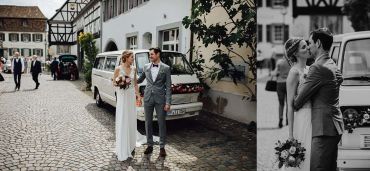 Hochzeitsfotograf im Saarland und der Pfalz - Hochzeit mit Brautpaarshooting historisches Rathaus Deidesheim